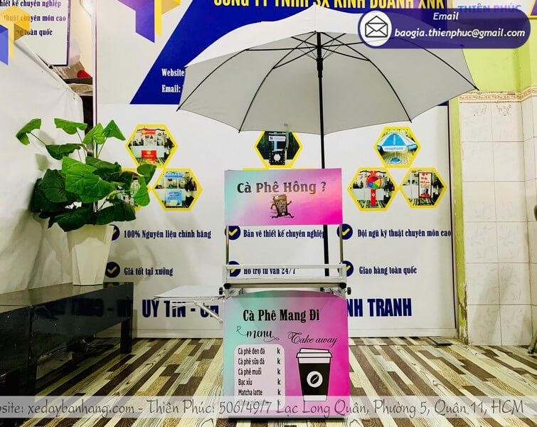 thùng cà phê gắn xe