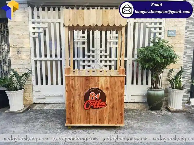 đặt mua quầy gỗ bán cafe giá rẻ