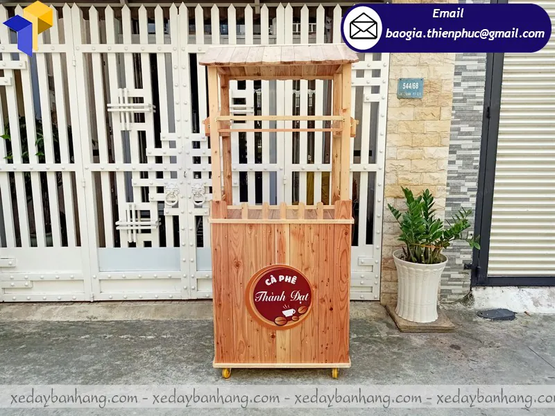 xe cafe take away bằng gỗ giá rẻ hcm