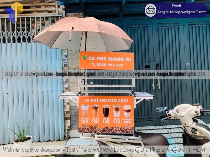 bán cà phê bằng xe máy