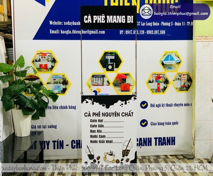 xe bán cà phê lưu động