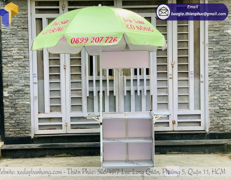 xe bán trà sữa mini