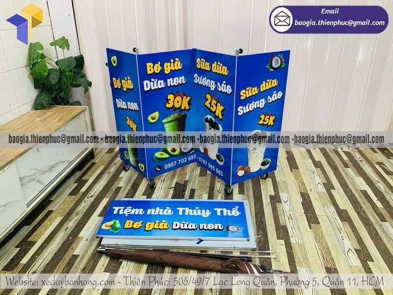 quầy bán hàng di động có dù