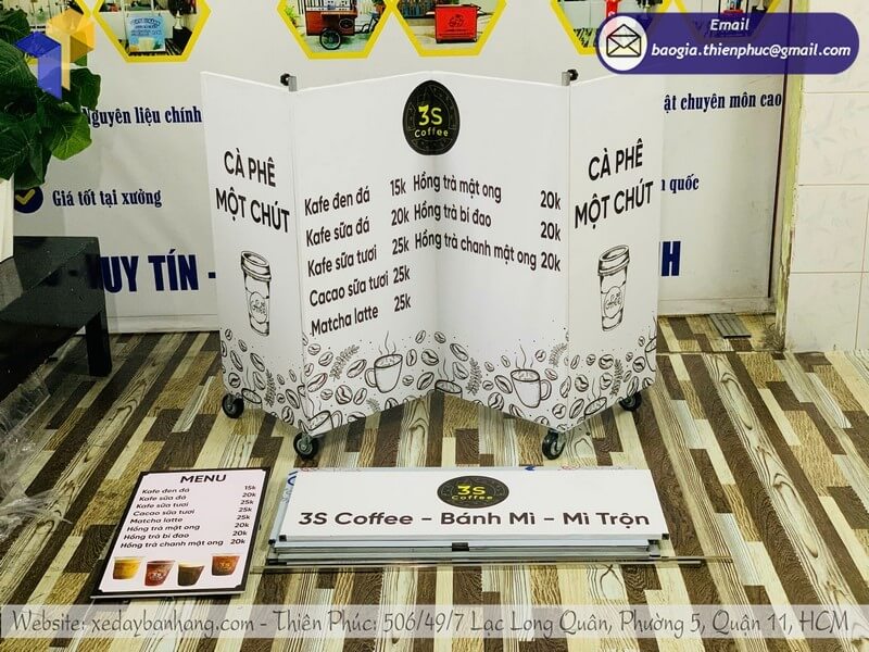 xe bán cà phê take away