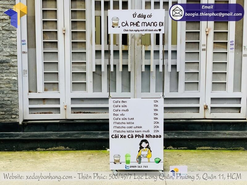 quầy cà phê gấp gọn