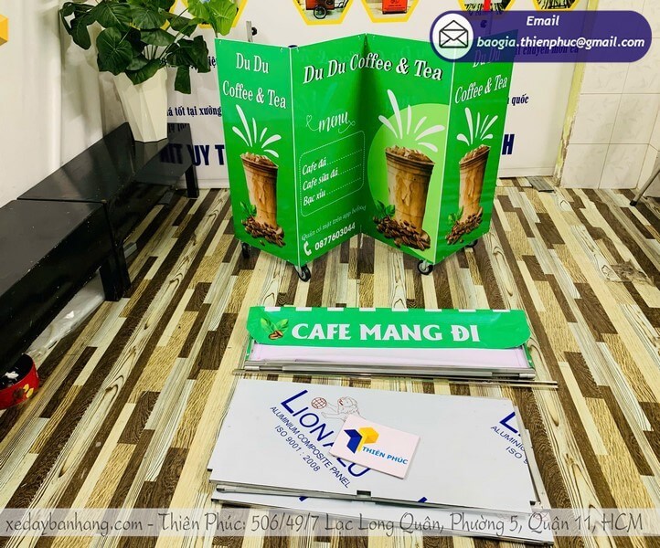 xe cà phê take away