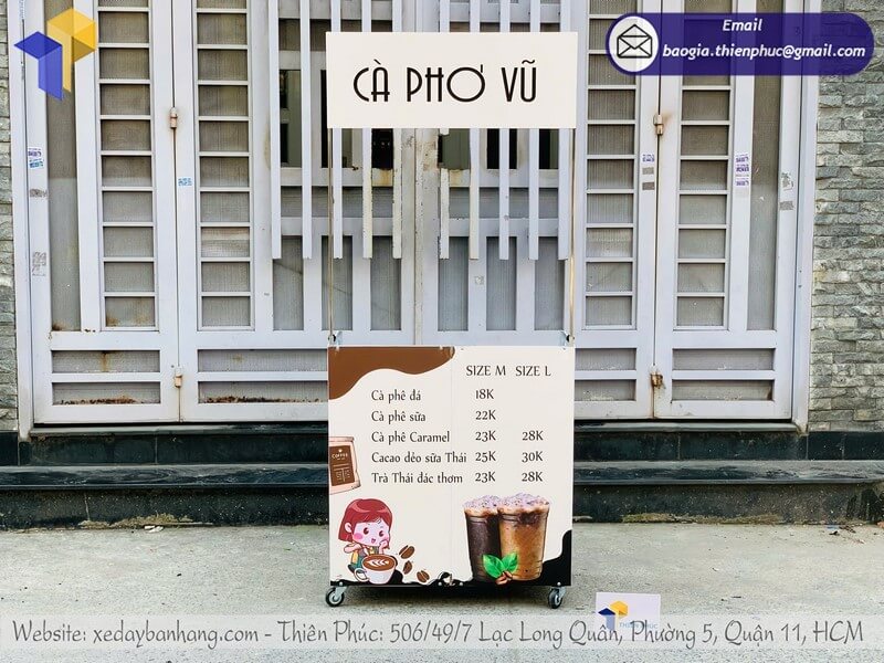 quầy cafe take away vỉa hè