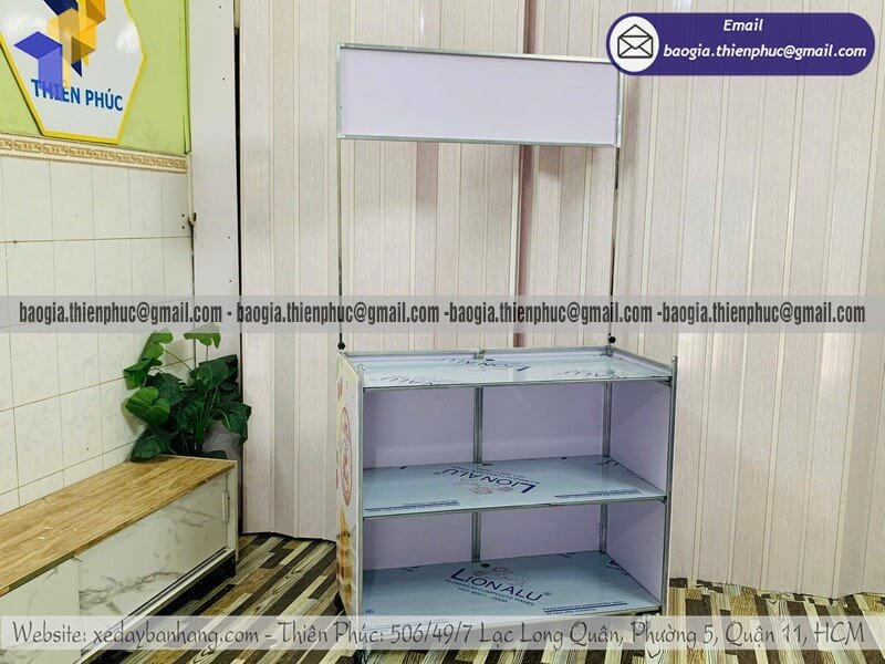 xe trà trái cây gấp gọn