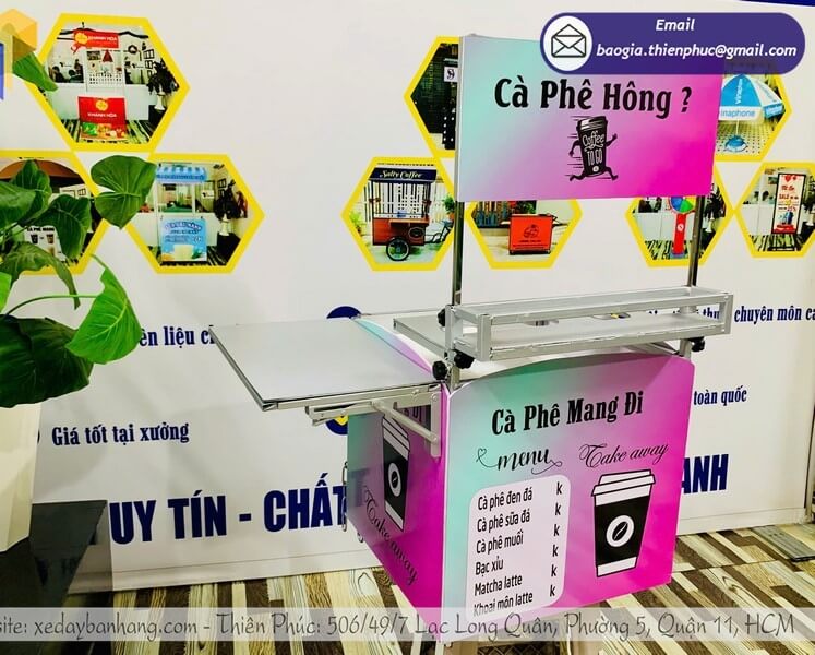 mô hình cà phê lưu động gắn xe