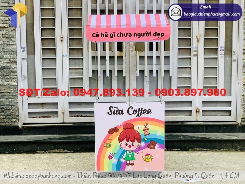 mẫu xe bán cafe mang đi di động