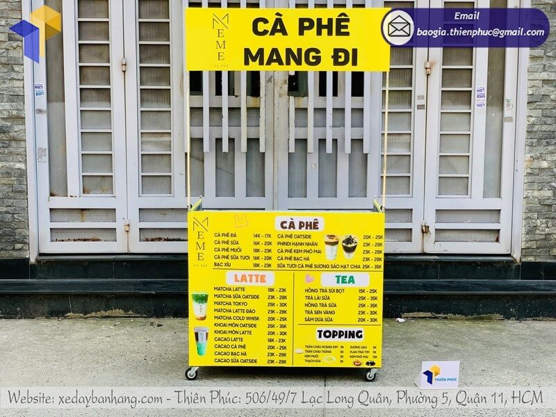 xe cà phê take away