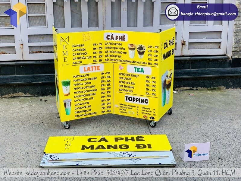 xe bán cà phê take away