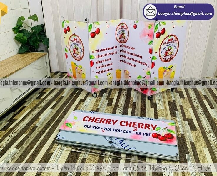 xe bán trà trái cây di động