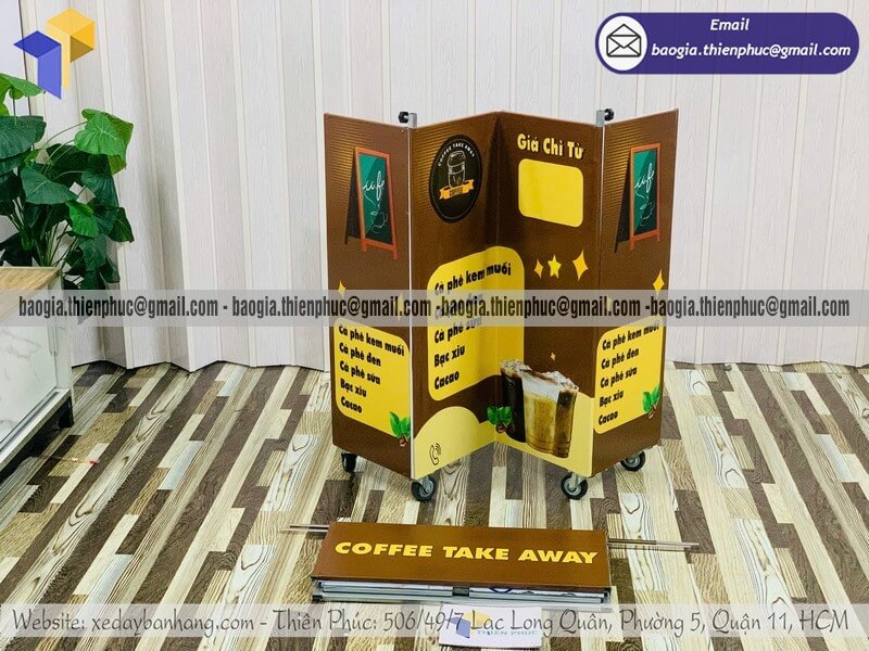 quầy cafe gấp gọn