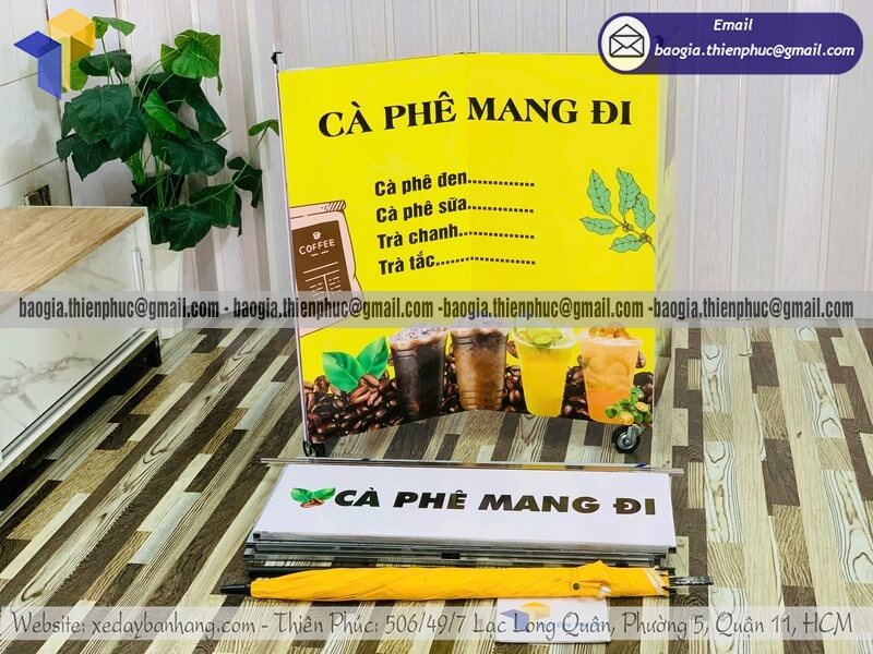 xe đẩy cafe take away