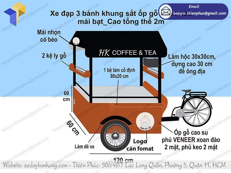 xe đạp bán cà phê độc đáo chất lượng