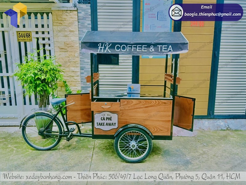 xe đạp bán cà phê độc đáo rẻ