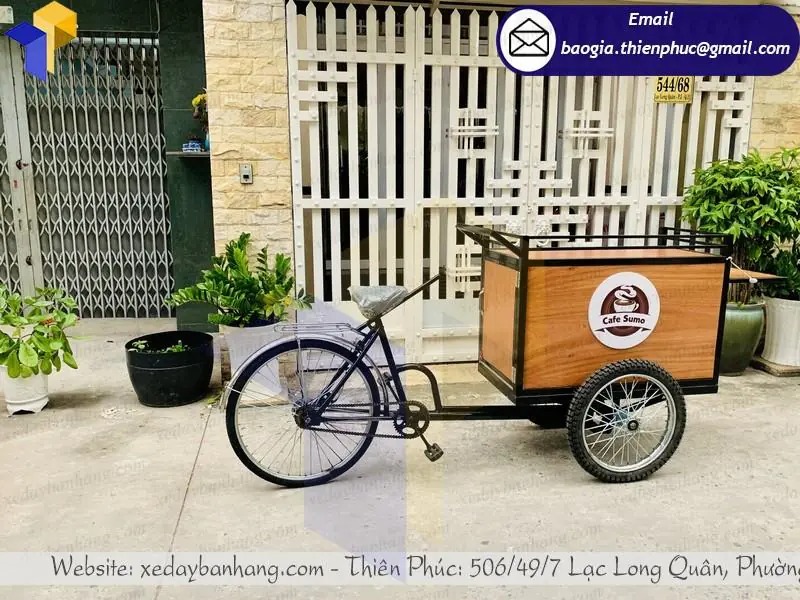 xe đạp bán cà phê lưu động rẻ