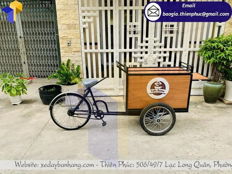 xe đạp bán cà phê lưu động