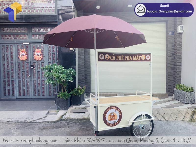 Xe 3 bánh bán cà phê mang đi rẻ