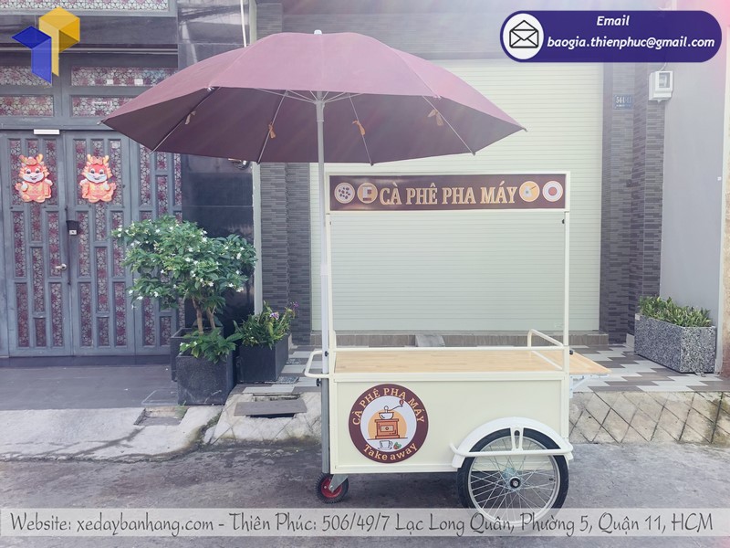 Xe 3 bánh bán cà phê mang đi Xe 3 bánh bán cà phê mang đi