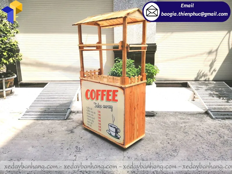 tủ gỗ bán cafe mang đi phú quốc