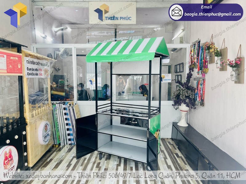 xe sắt bán cà phê di động rẻ