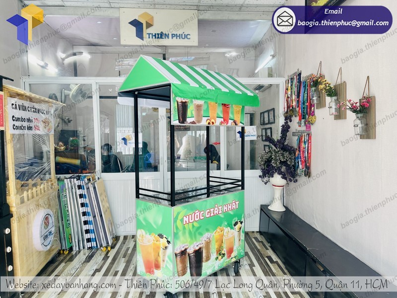 xe sắt bán cà phê di động tphcm