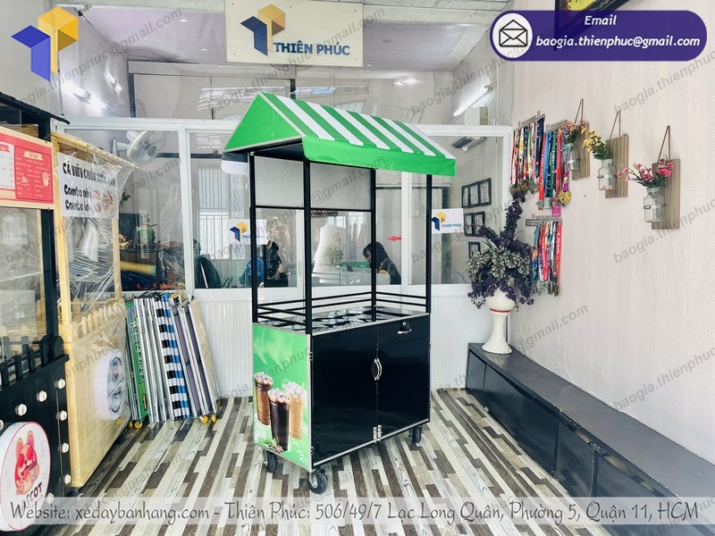 xe sắt bán cà phê di động uy tín