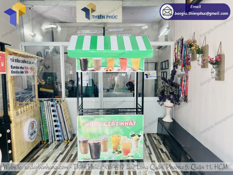 xe sắt bán cà phê di động