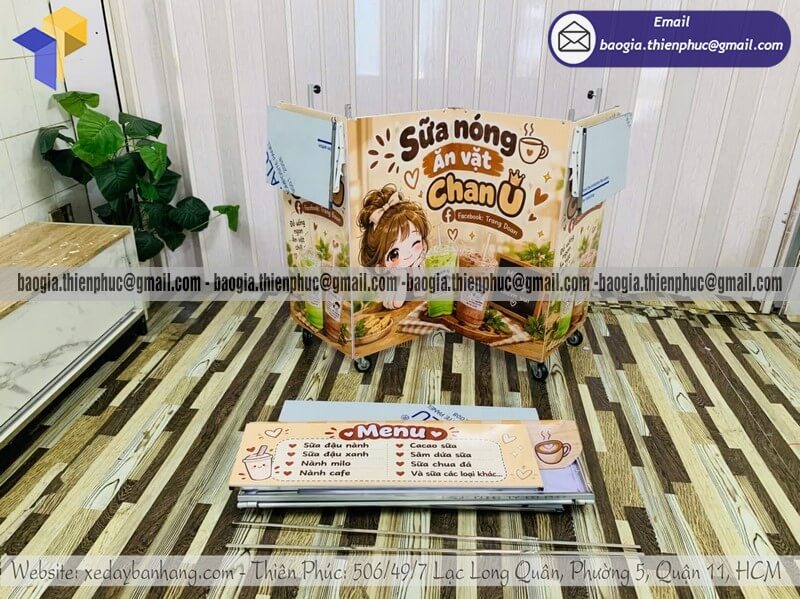 mẫu xe bán đồ ăn vặt đẹp